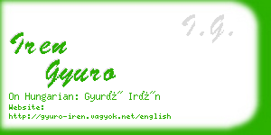 iren gyuro business card